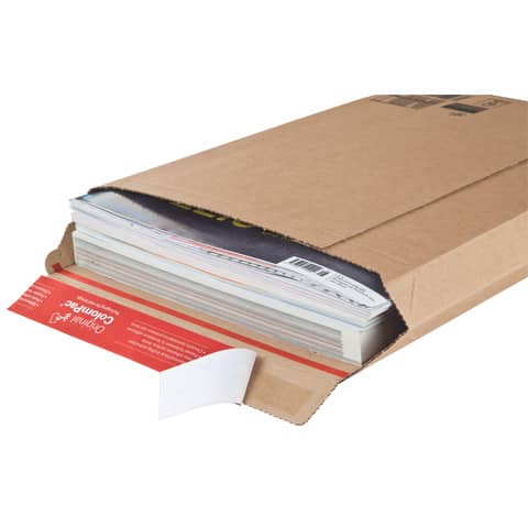 Busta per spedizioni ColomPac in cartone F-flute f.to 35,3x25 cm avana CP015.04